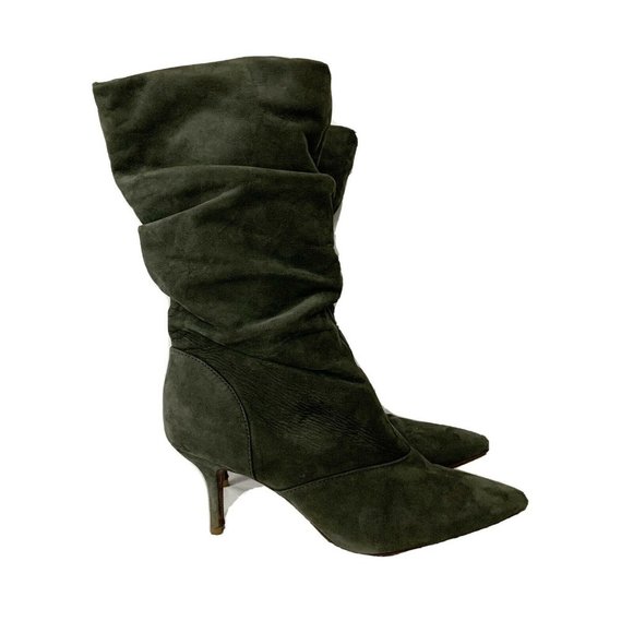 Schutz Shoes - Schutz Green Suede Knee High Pointed Toe Boots